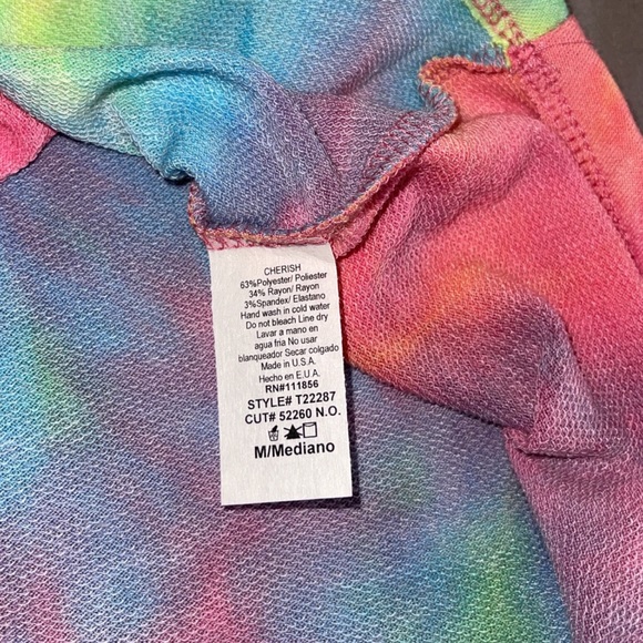 *Brand NEW* Cherish Tie Dye Bubble Sleeve Top - Picture 4 of 5